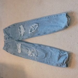 Good American distressed baggy jeans size:0/25